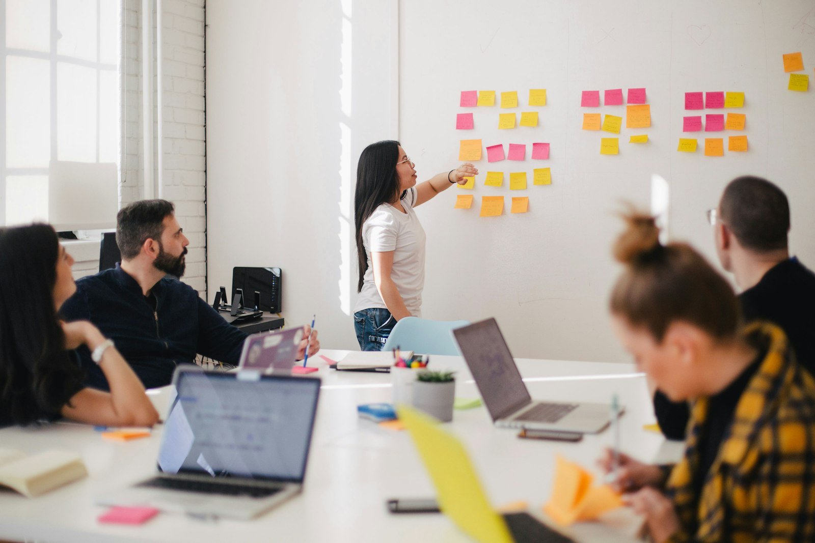 Digital marketing team reviewing campaign performance