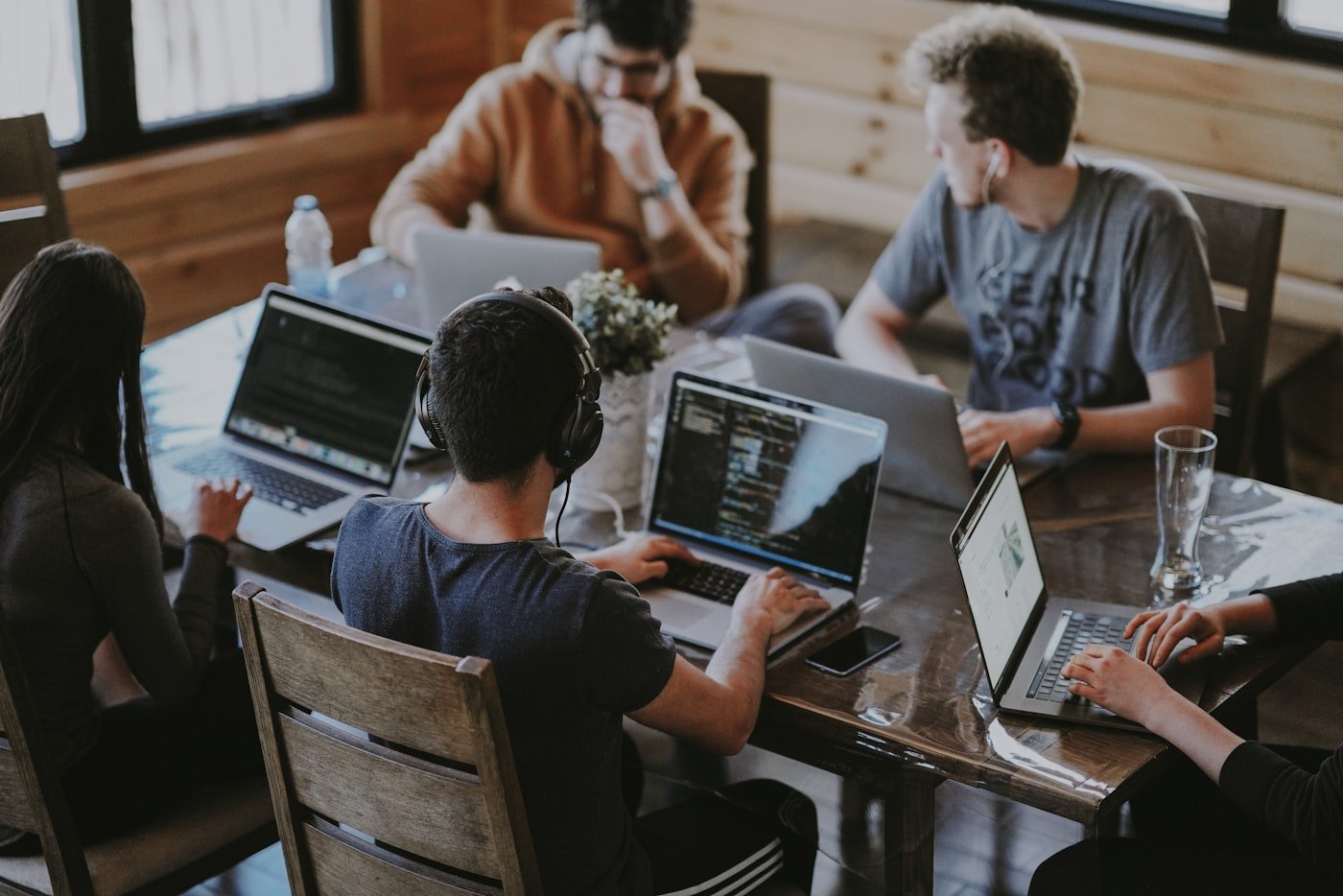 The Spark Bridge marketing team collaborating